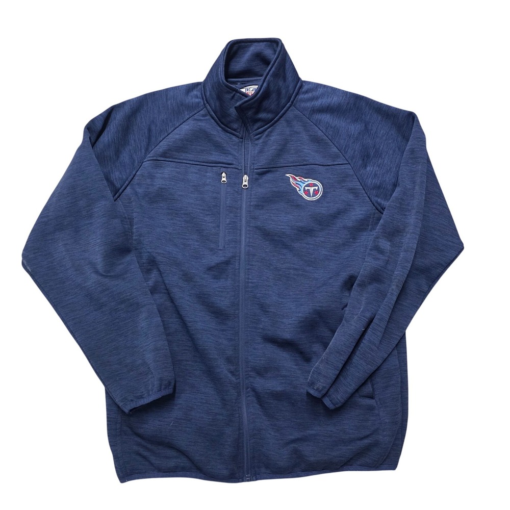 Mens NFL‎ Tennessee Titans Zip Up Jacket Fleece Lined Large Blue